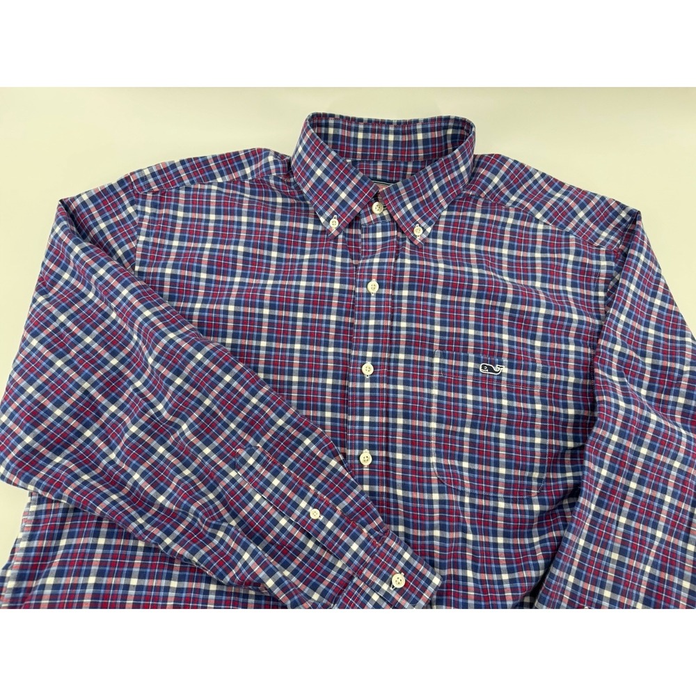 Vineyard Vines Tucker Shirt Mens Large Plaid Button Down Long Sleeve